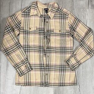 Patagonia womens Plaid Shirt - Beige sz 4